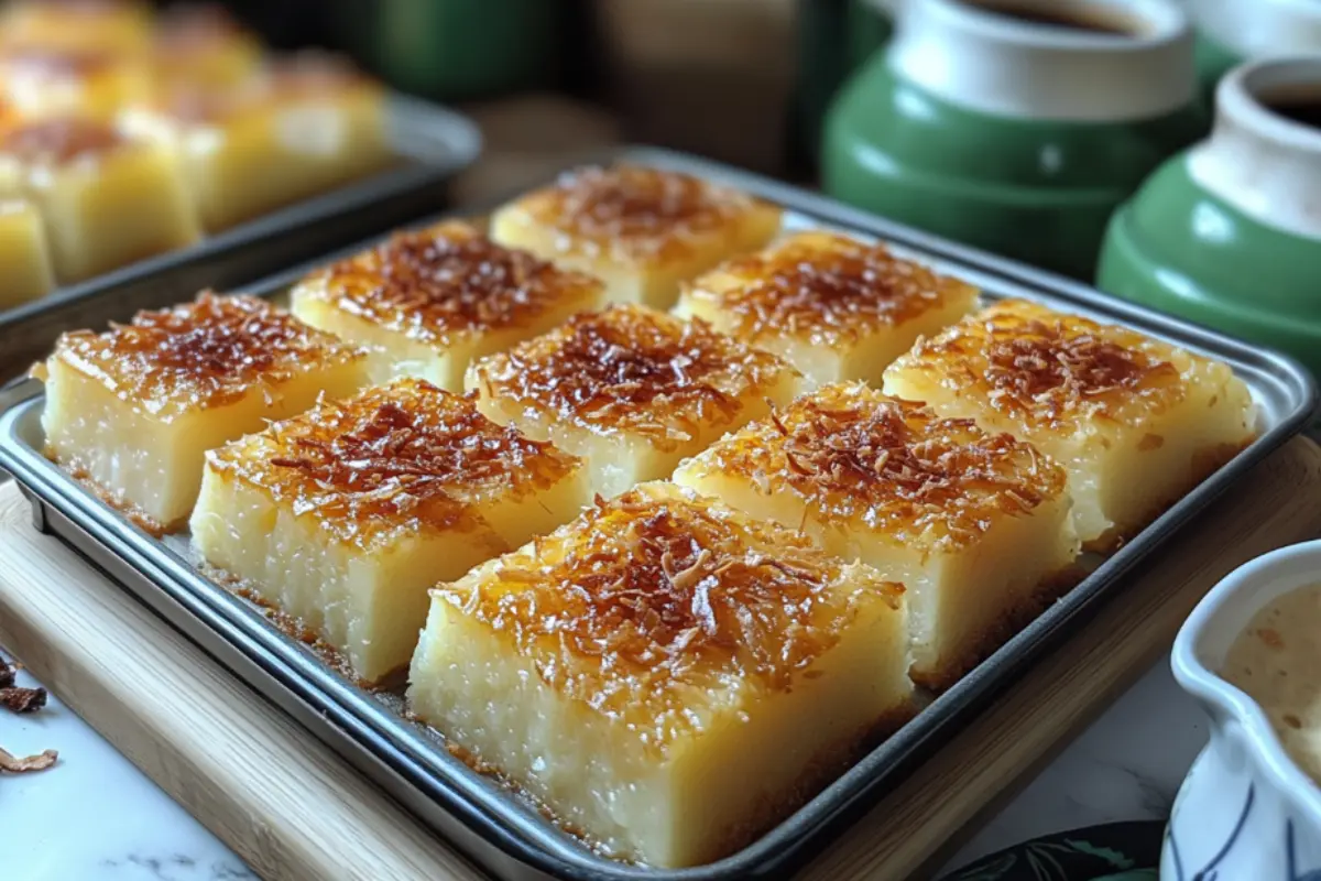 Cassava Cake with Macapuno