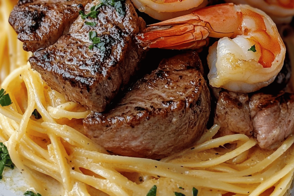 Steak and Shrimp Scampi