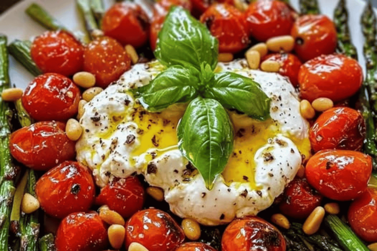 Asparagus Tomato Salad with Burrata