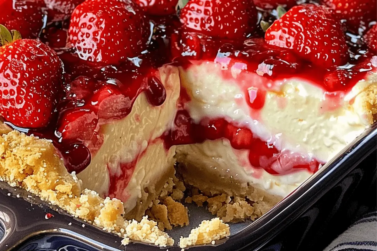 Strawberry Cheesecake Dump Cake