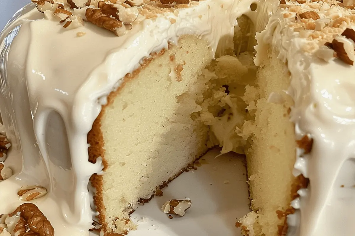 Buttermilk Pound Cake with French Vanilla Cream Cheese Icing