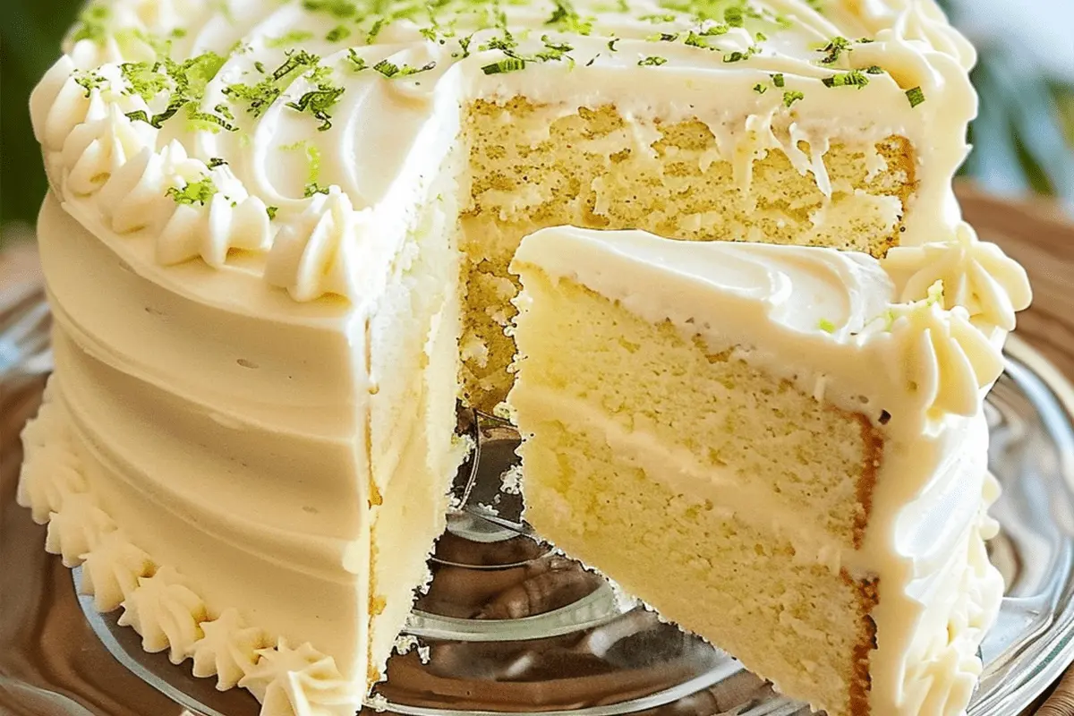 Key Lime Cake with Key Lime Cream Cheese Frosting