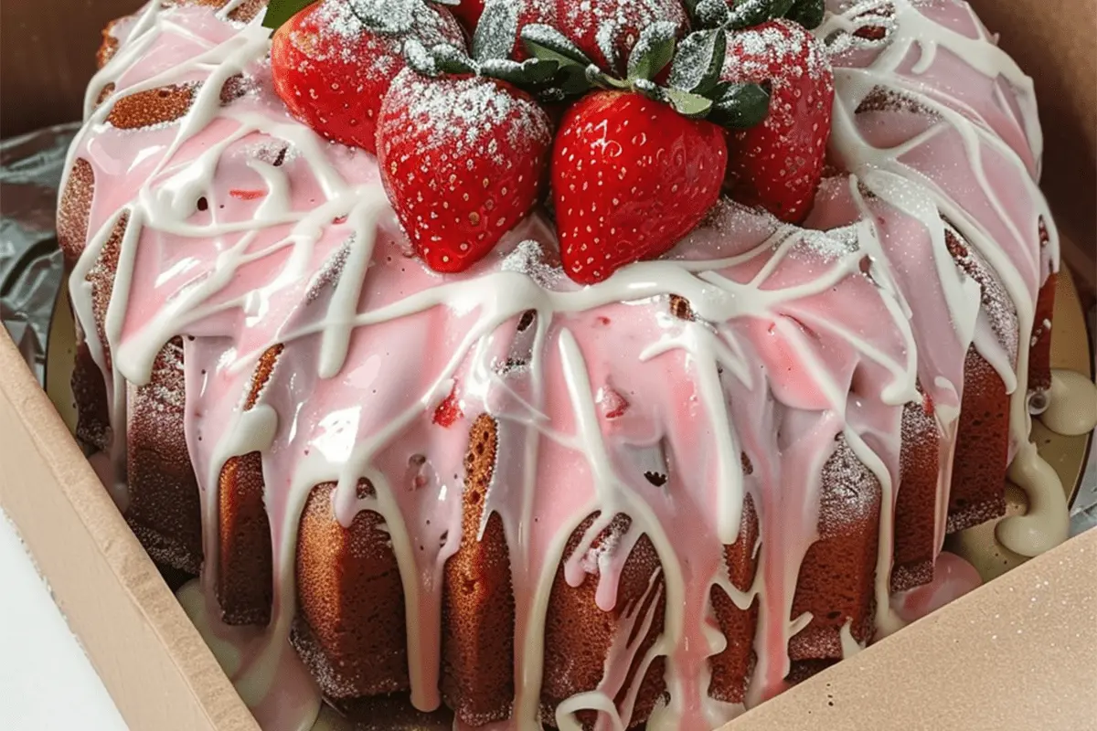Strawberry Cream Cheese Pound Cake