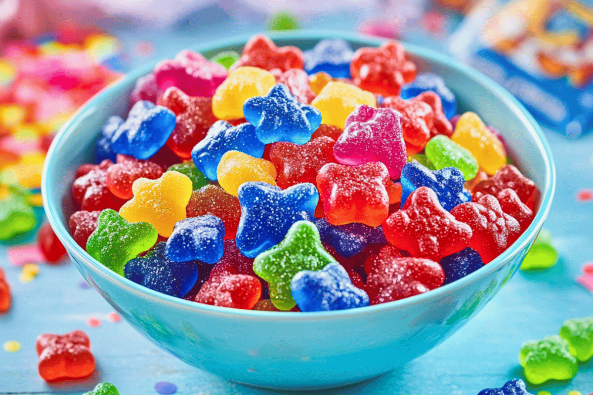 A batch of colorful Kool-Aid gummy treats in fun shapes