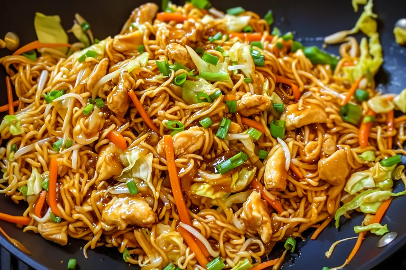 Chicken Chow Mein with The Best Chow Mein Sauce