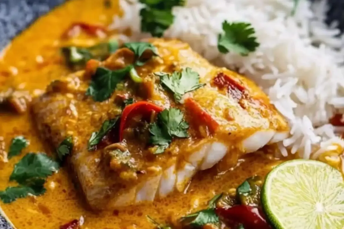 Coconut Fish Curry with Lime and Lemongrass