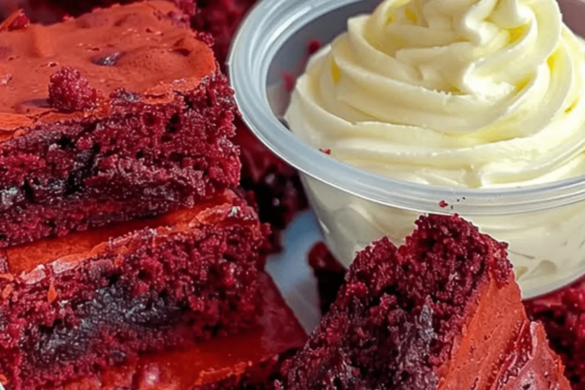 Homemade Red Velvet Brownies