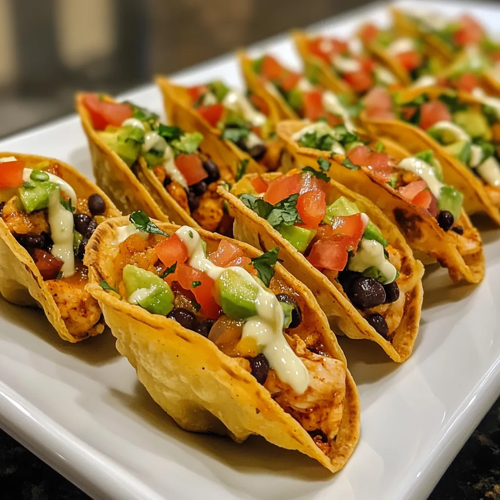 Honey Lime Chicken & Avocado Nacho Wonton Tacos