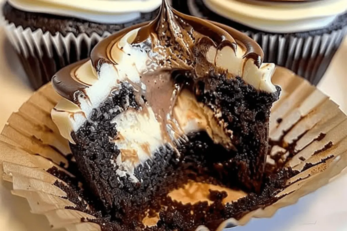 Chocolate Coffee Cream Cupcakes