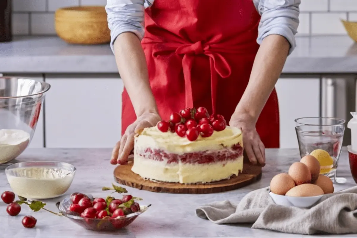 Decoration and Presentation Tips:Maraschino Cherry Cake