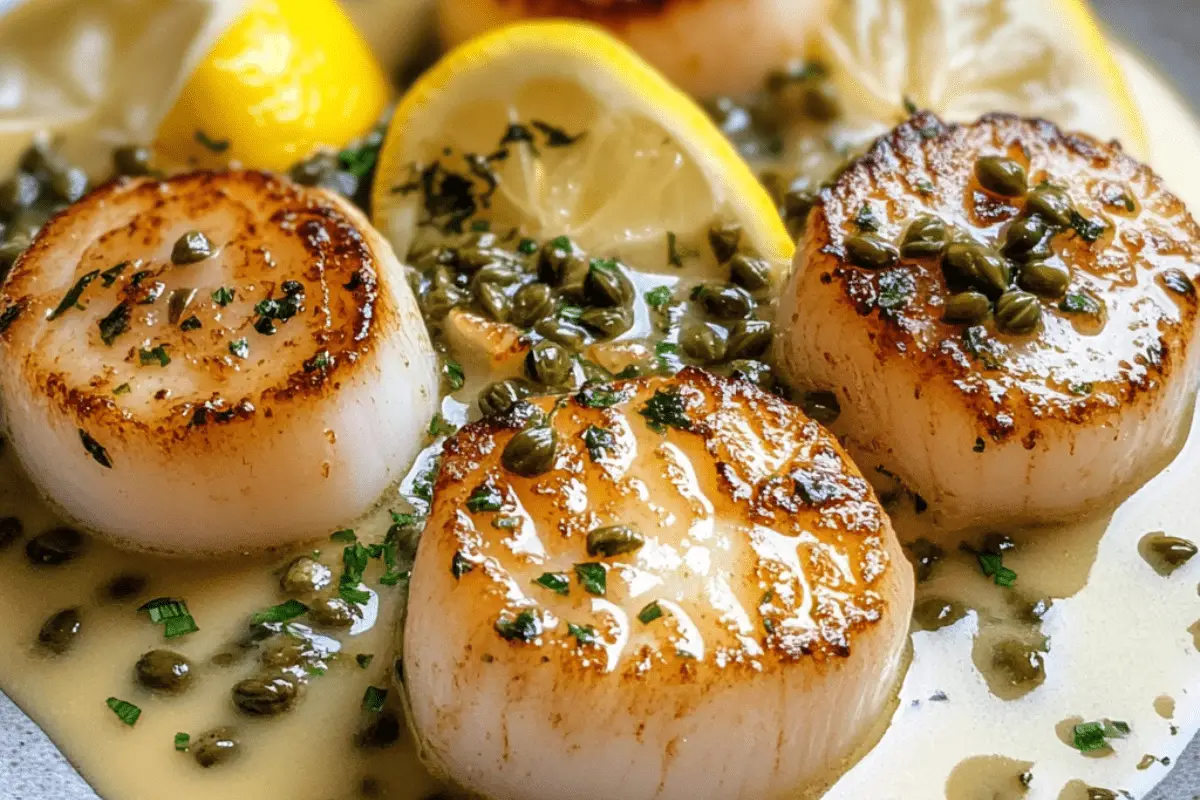 Pan-Seared Scallops With Lemon Caper Sauce - Cookefast.com