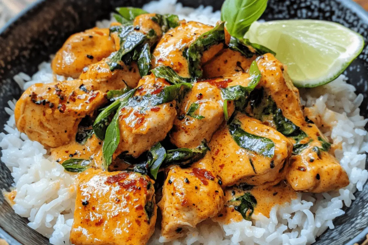 Spiced Coconut Basil Chicken